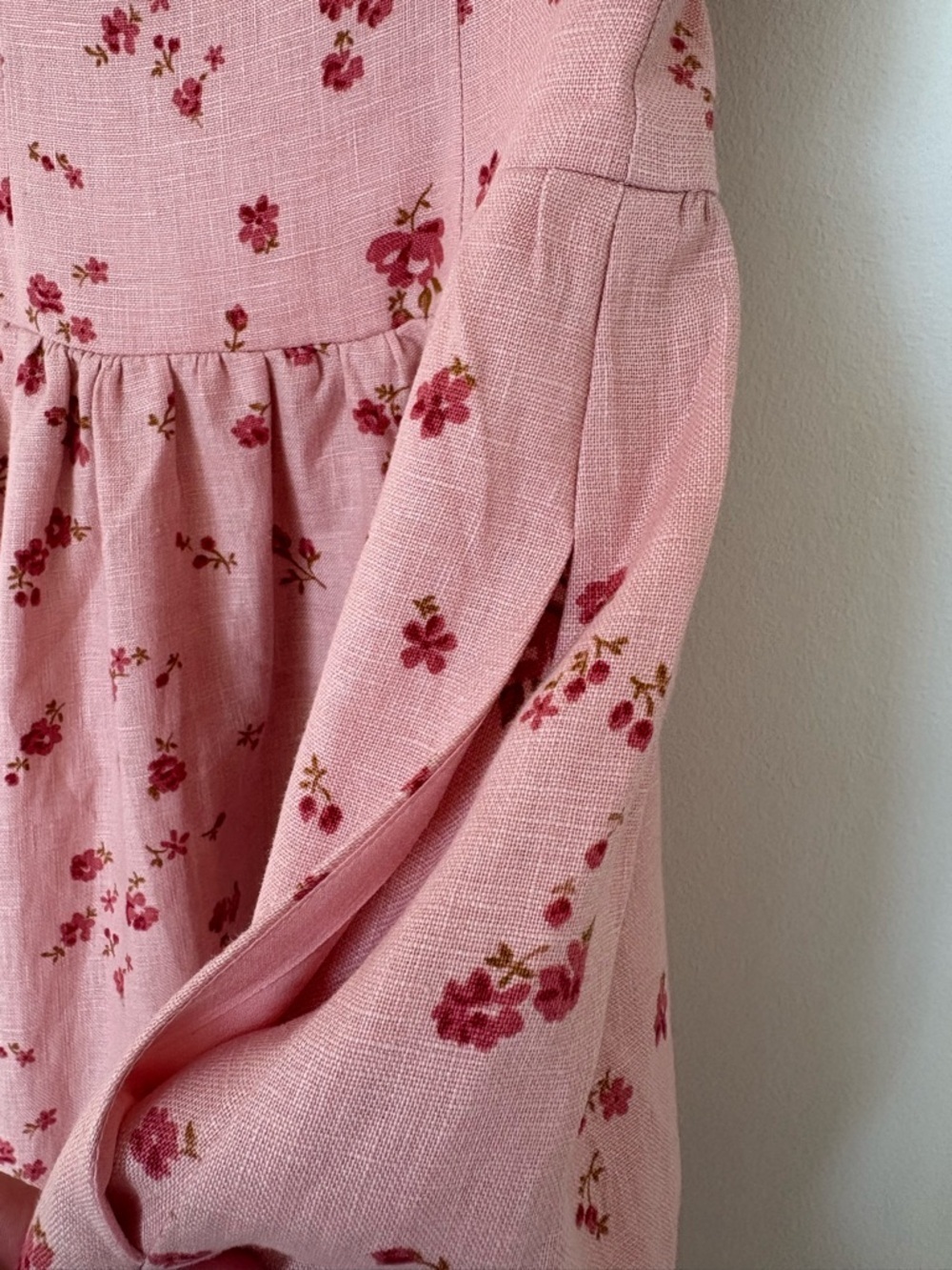 NEW Reformation Janu Midi Linen Dress Noelia Pink Floral | US 0 UK 4 - Picture 12 of 14